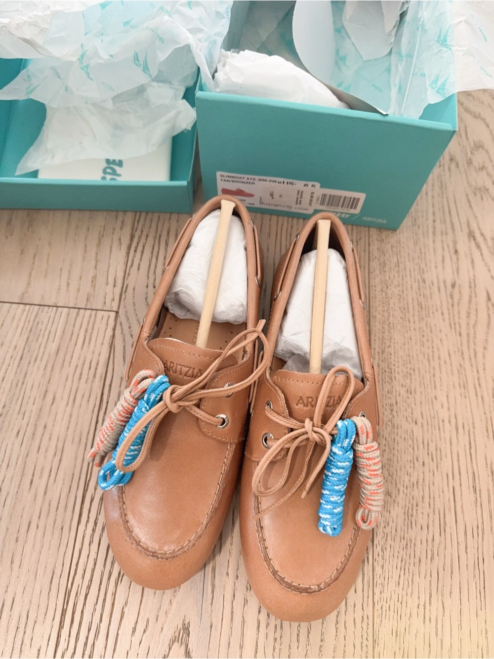 NWT Aritzia sperry SLIMBOAT ATZ_WM-236 TAN/BRONZER 17342028 US6.5